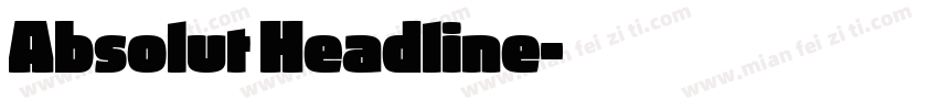 Absolut Headline字体转换